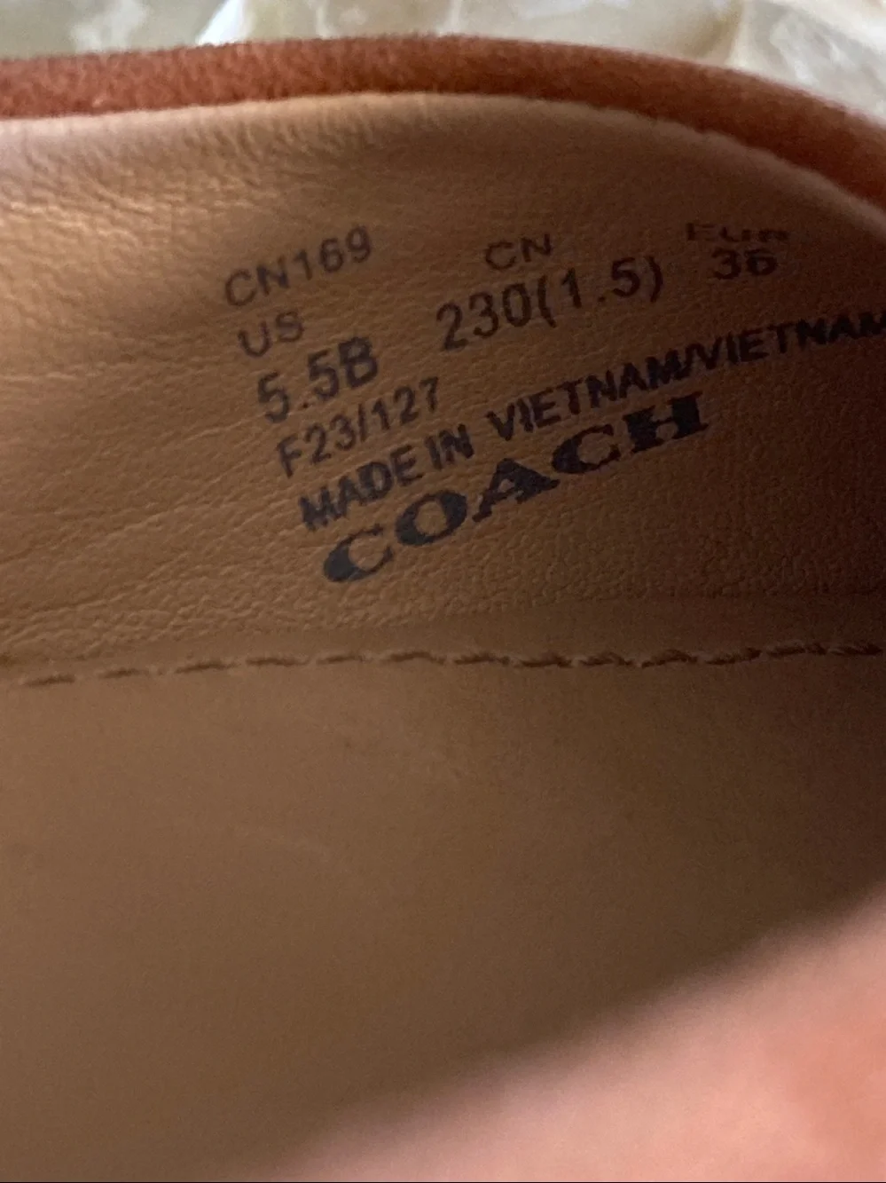SOLD! Coach Renn Suede Mule in ‘Burnished Amber’ (5.5)